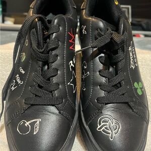 Coach High line signature low top charcoal/black sneaker